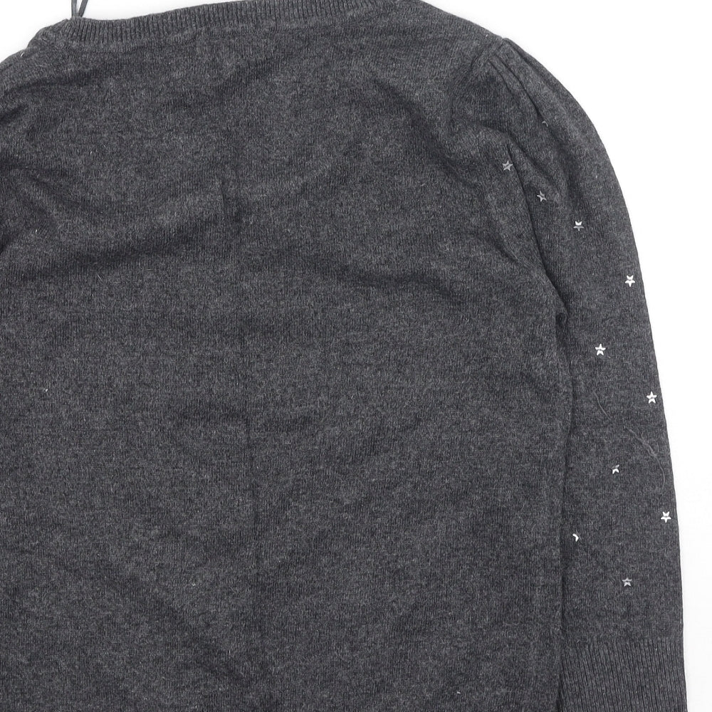 Monsoon Womens Grey  Cotton Pullover Sweatshirt Size M