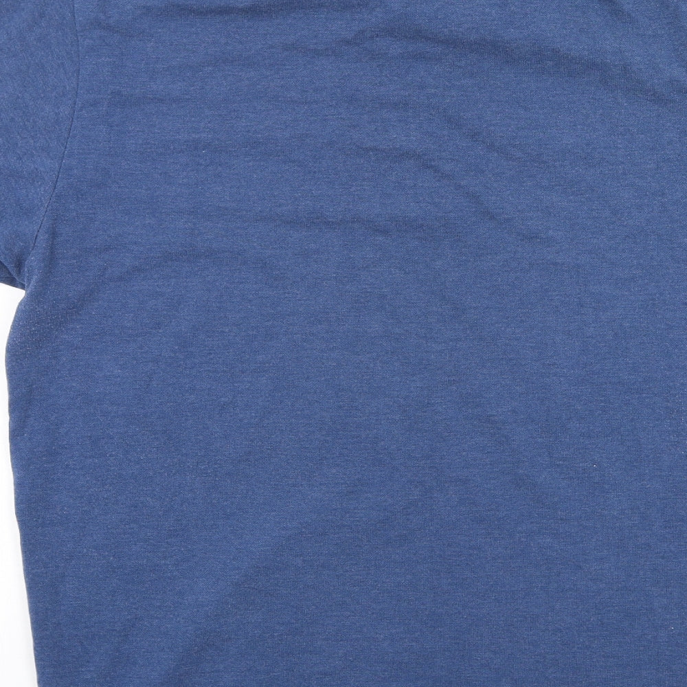 Preworn  Mens Blue  Cotton  Polo Size L Collared