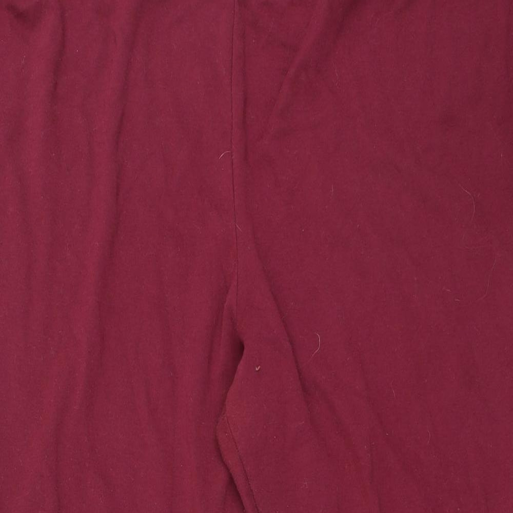 Bonmarché Womens Red  Polyester Cropped Leggings Size XL L25 in