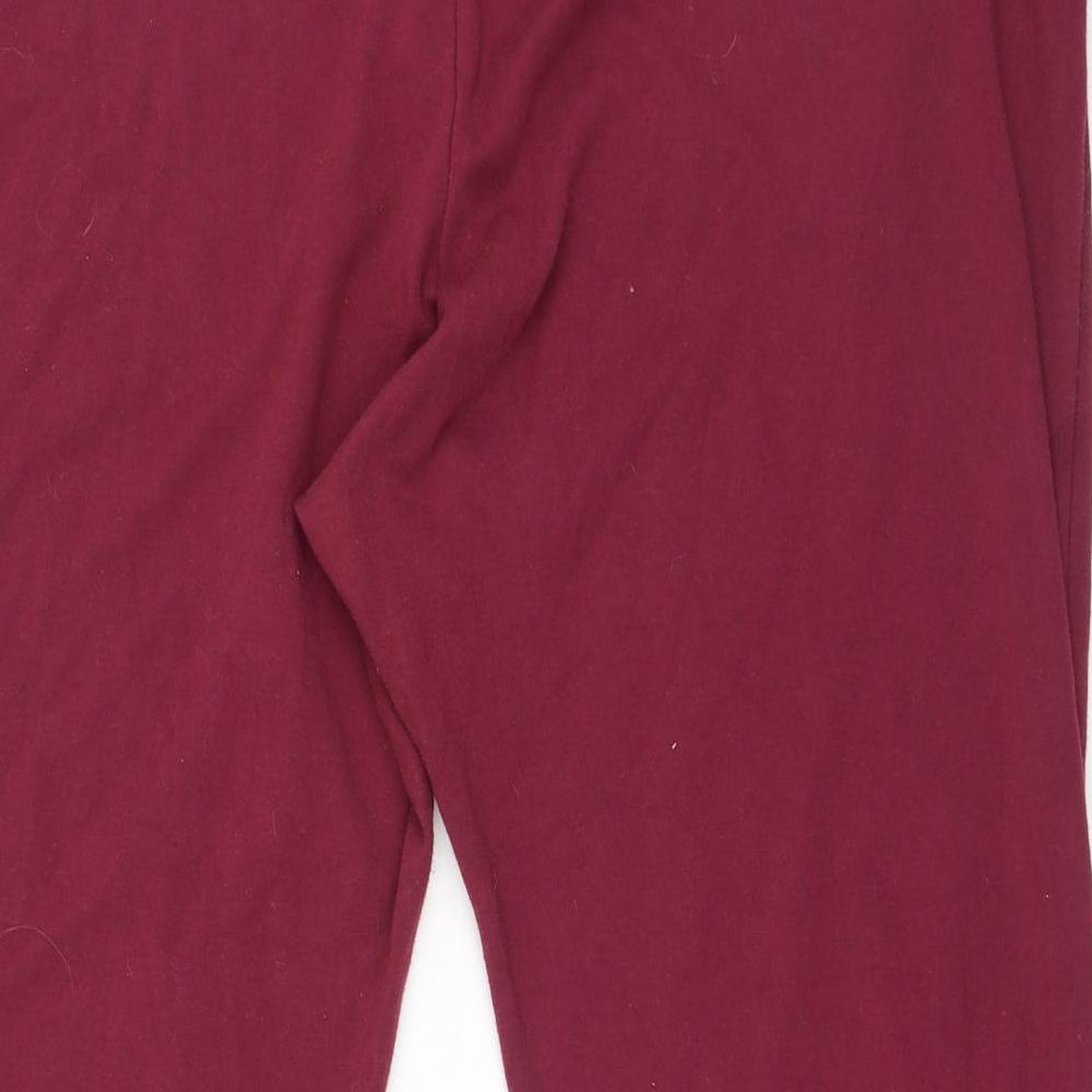 Bonmarché Womens Red  Polyester Cropped Leggings Size XL L25 in