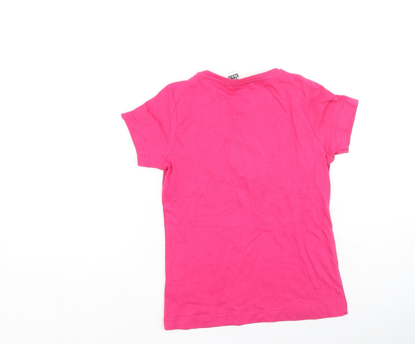 Roly Girls Pink  Cotton Basic Casual Size 9-10 Years Round Neck