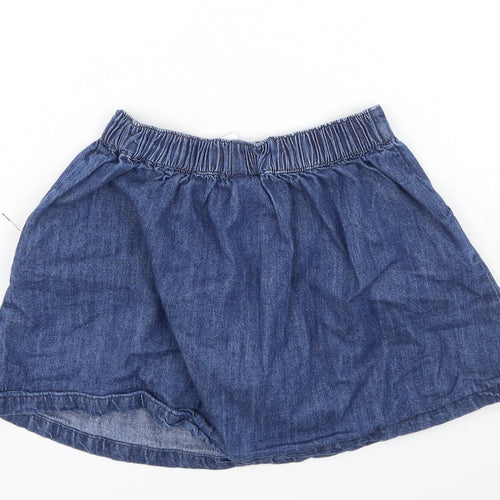 NEXT Girls Blue  100% Cotton Flare Skirt Size 2-3 Years  Regular