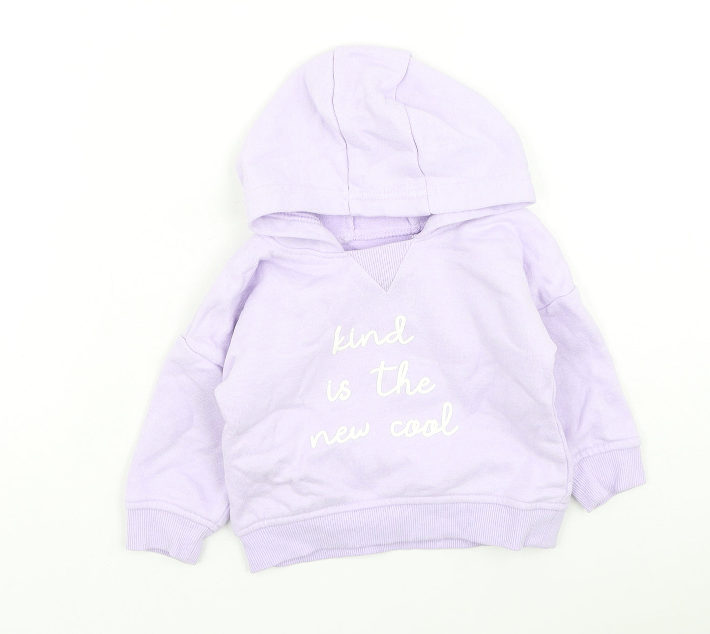 Dunnes Girls Purple  Cotton Pullover Jumper Size 6-9 Months