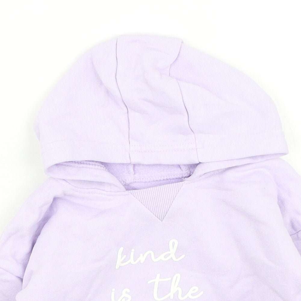 Dunnes Girls Purple  Cotton Pullover Jumper Size 6-9 Months