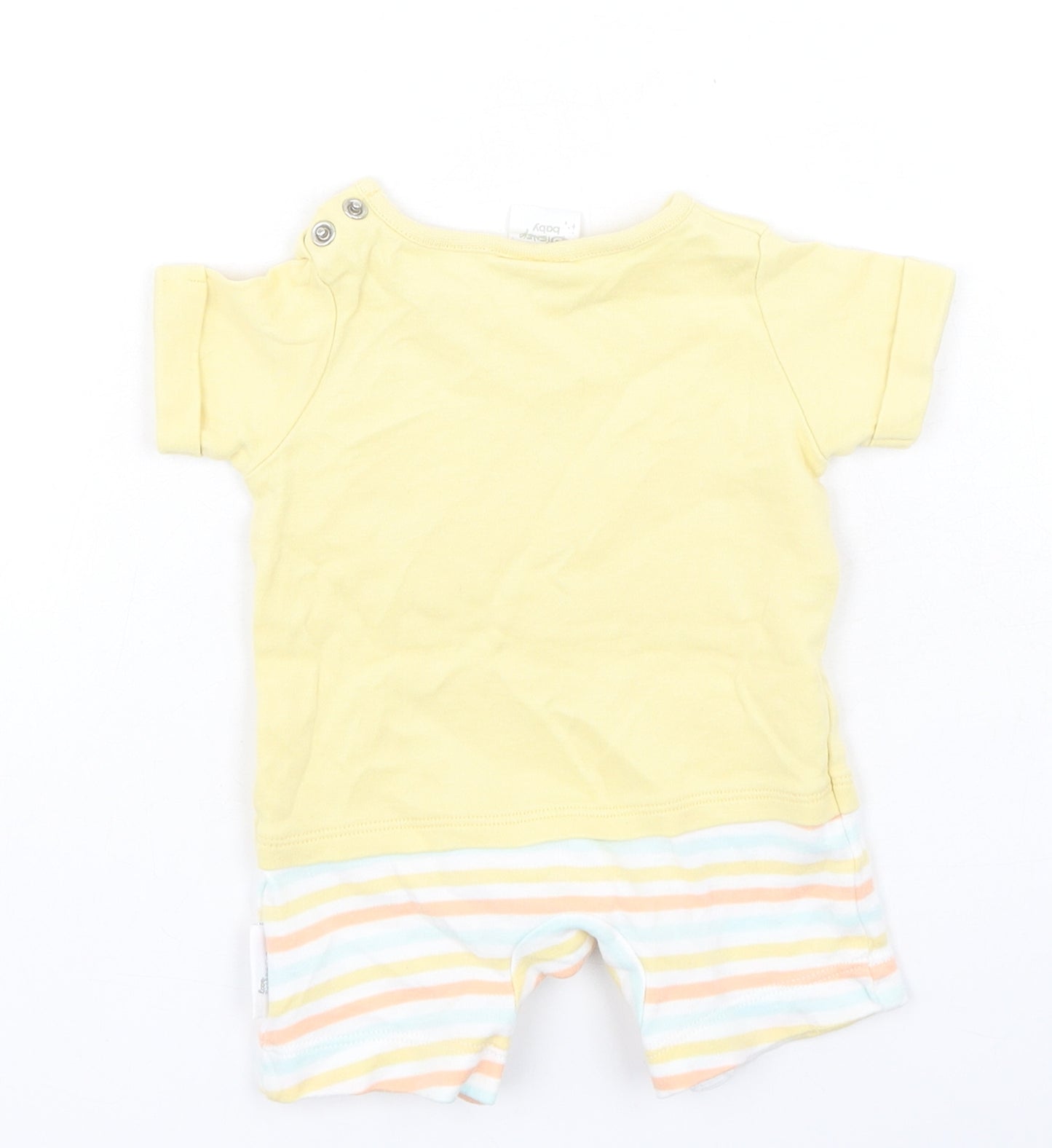 Preworn Baby Multicoloured Striped Cotton Romper Outfit/Set Size 0-3 Months   - Disney