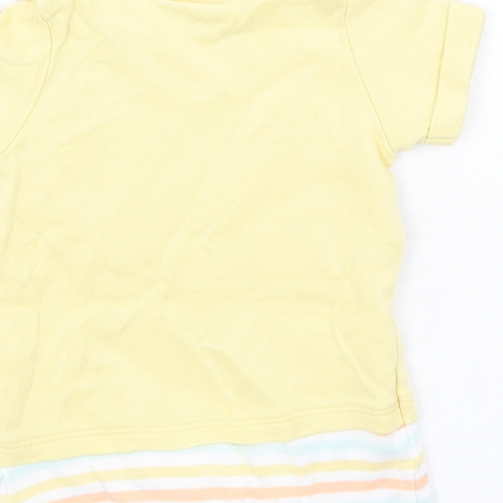 Preworn Baby Multicoloured Striped Cotton Romper Outfit/Set Size 0-3 Months   - Disney