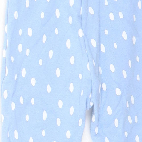 Dunnes Stores Baby Blue Spotted Cotton Jogger Trousers Size 6-9 Months