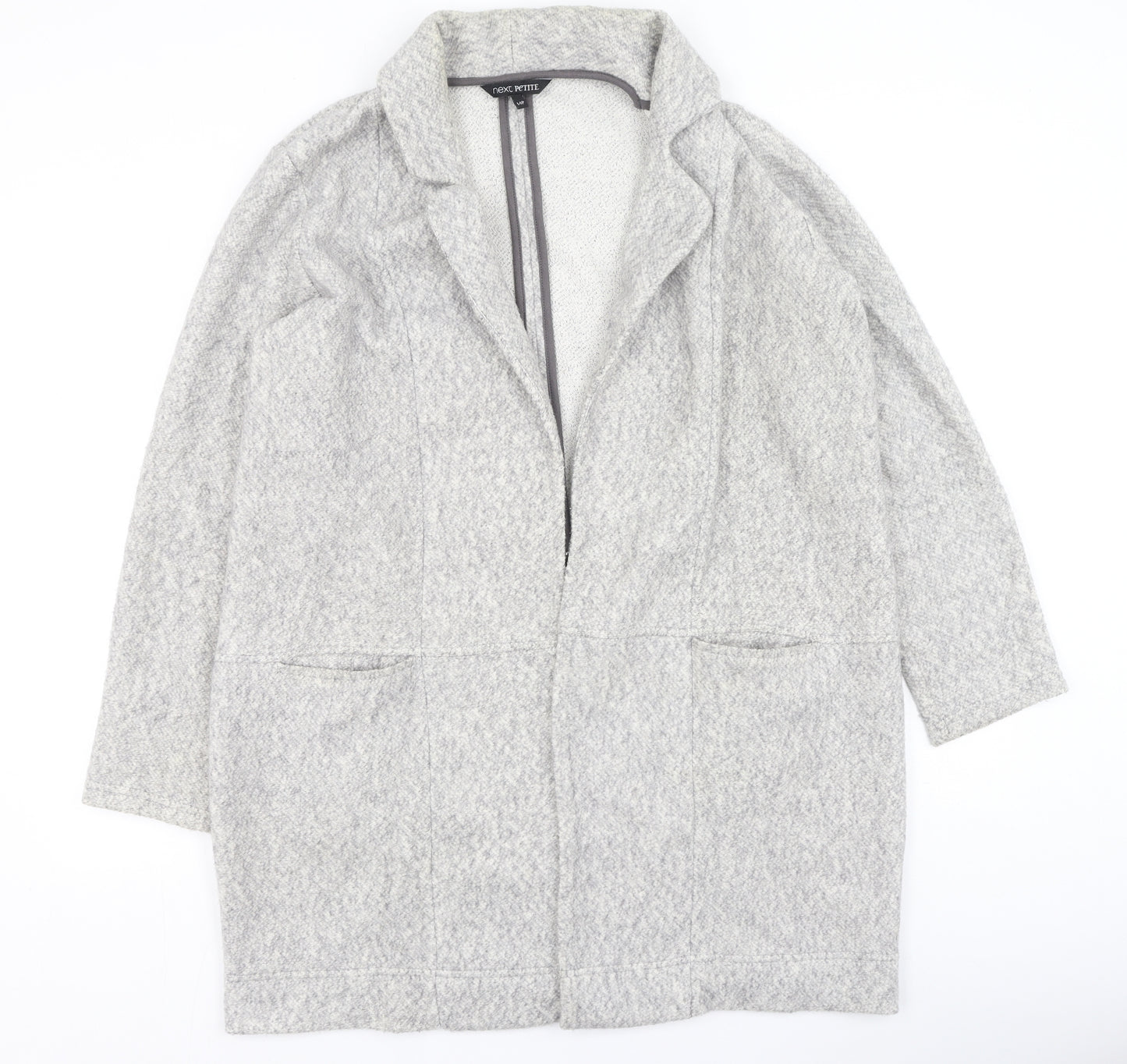 NEXT Womens Grey V-Neck  Cotton Cardigan Jumper Size 14