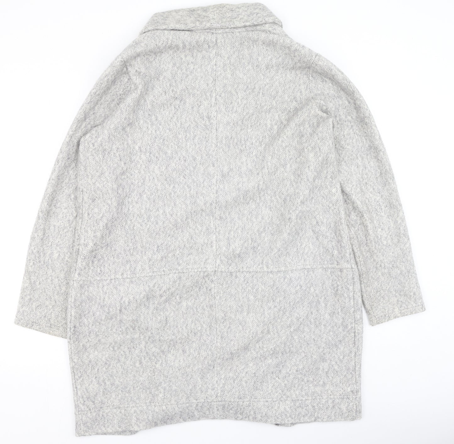 NEXT Womens Grey V-Neck  Cotton Cardigan Jumper Size 14