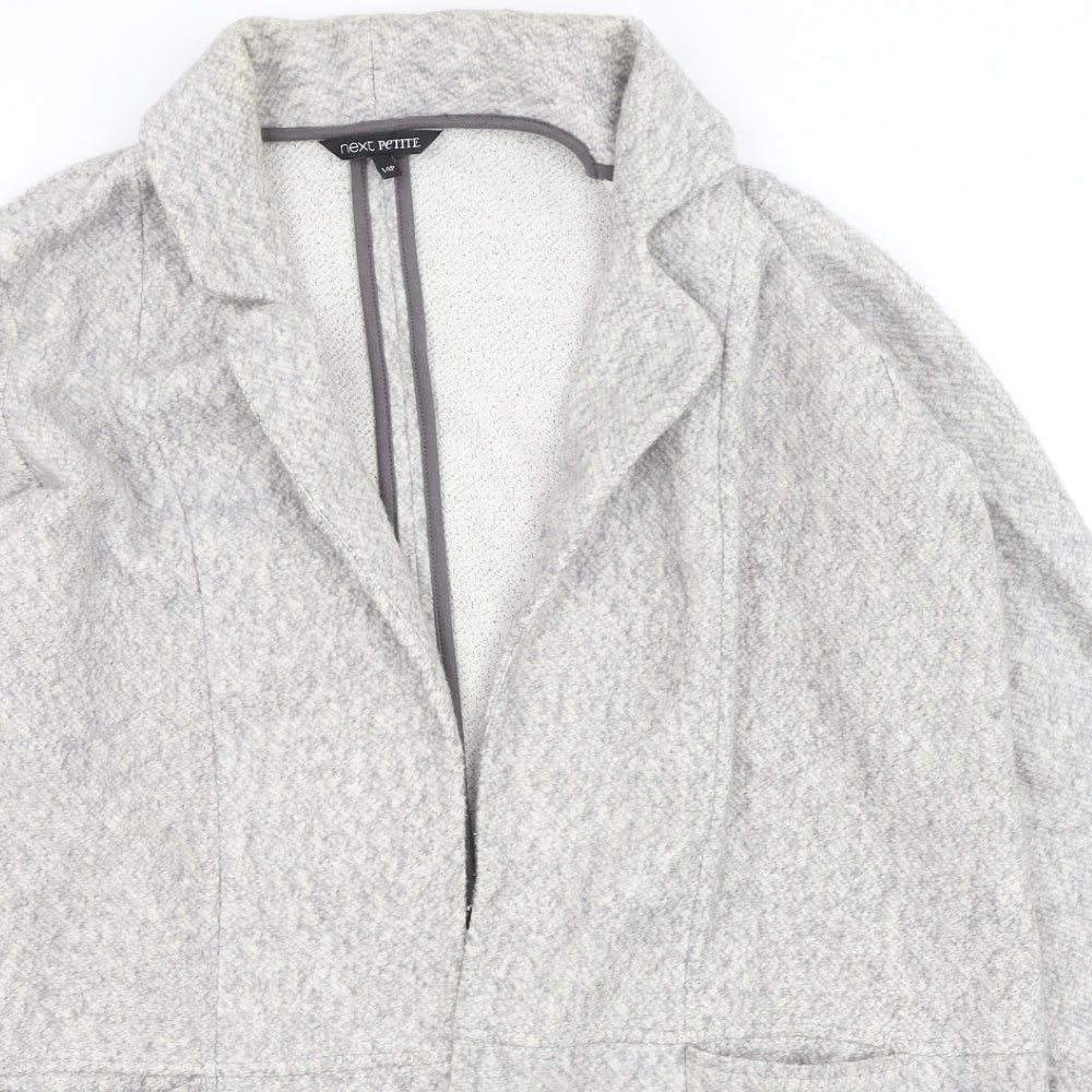 NEXT Womens Grey V-Neck  Cotton Cardigan Jumper Size 14