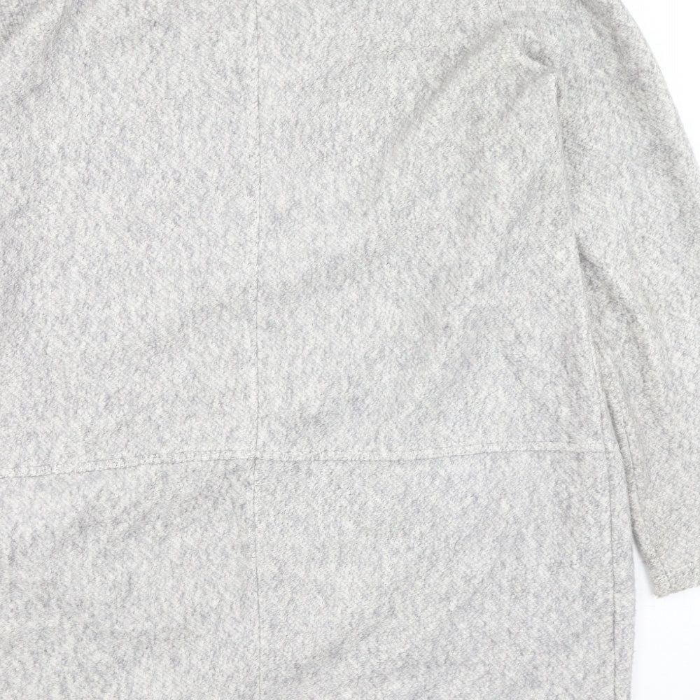 NEXT Womens Grey V-Neck  Cotton Cardigan Jumper Size 14