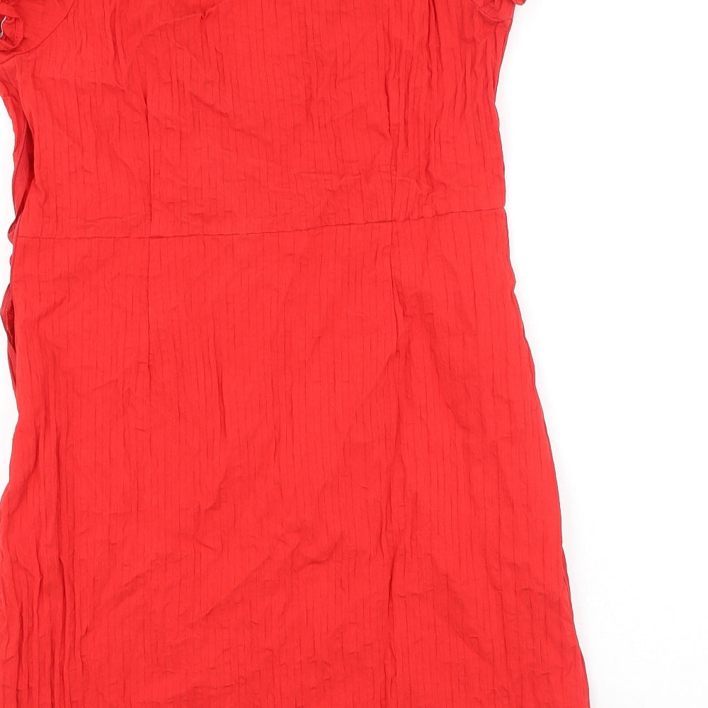 SheIn Womens Red  Cotton Bodycon  Size L  V-Neck