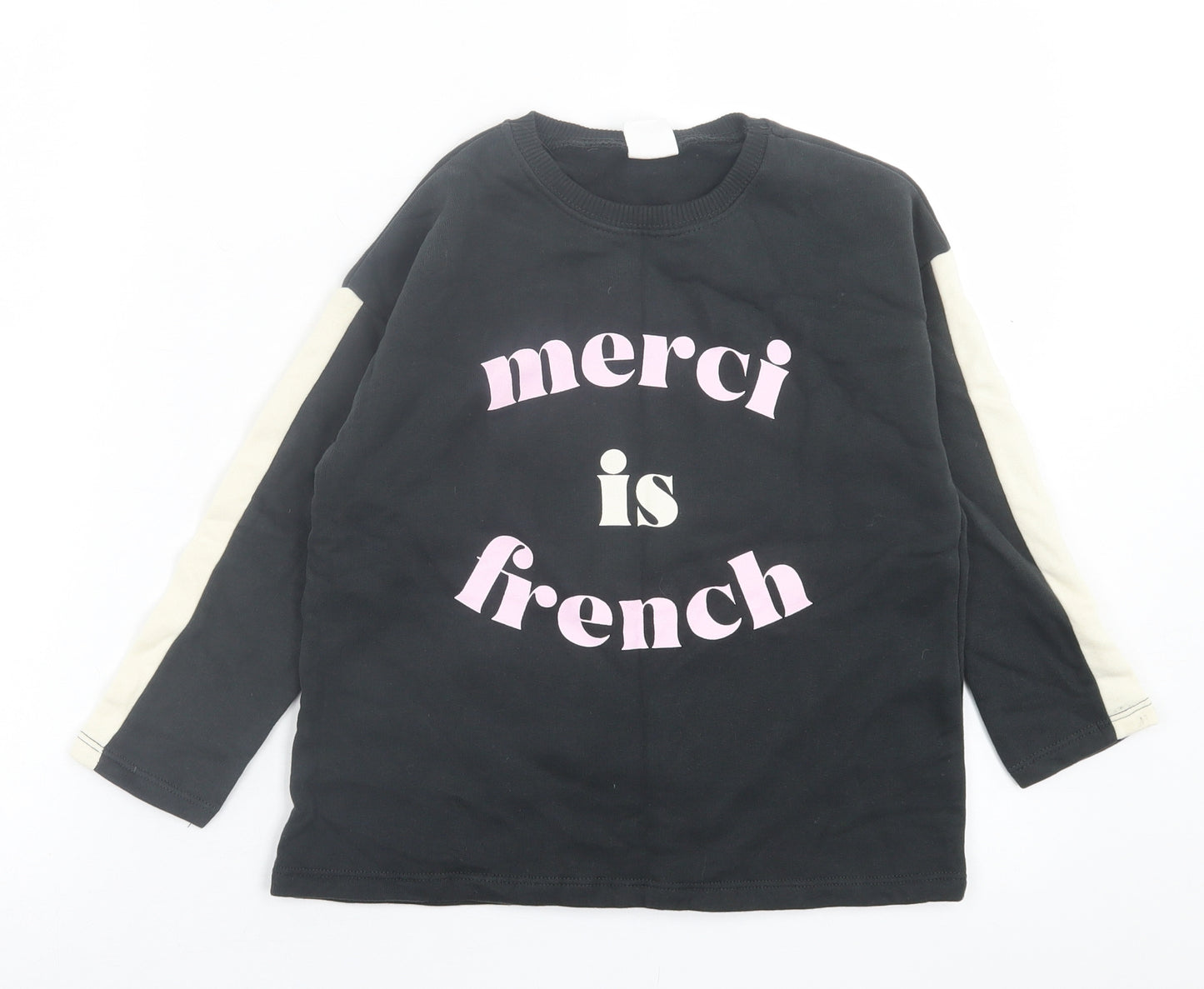 Zara Girls Grey  Cotton Pullover Sweatshirt Size 9 Years  Pullover