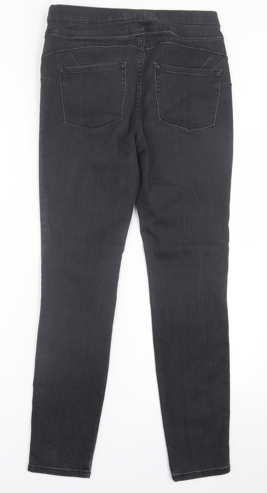 NEXT Womens Black  Cotton Jegging Trousers Size 12 L28 in Regular