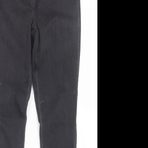 NEXT Womens Black  Cotton Jegging Trousers Size 12 L28 in Regular