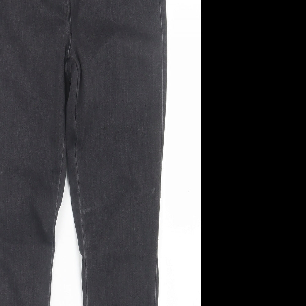 NEXT Womens Black  Cotton Jegging Trousers Size 12 L28 in Regular
