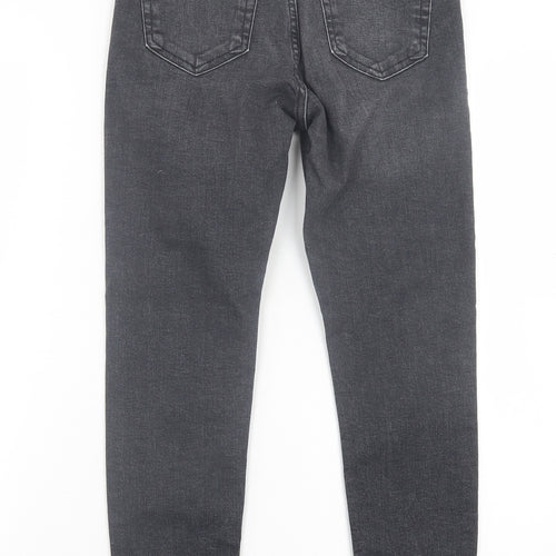 Topshop Womens Black  Cotton Skinny Jeans Size 26 in L30 in Regular Button