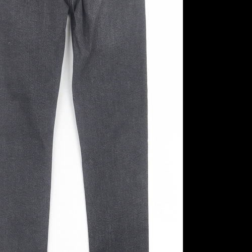 Topshop Womens Black  Cotton Skinny Jeans Size 26 in L30 in Regular Button