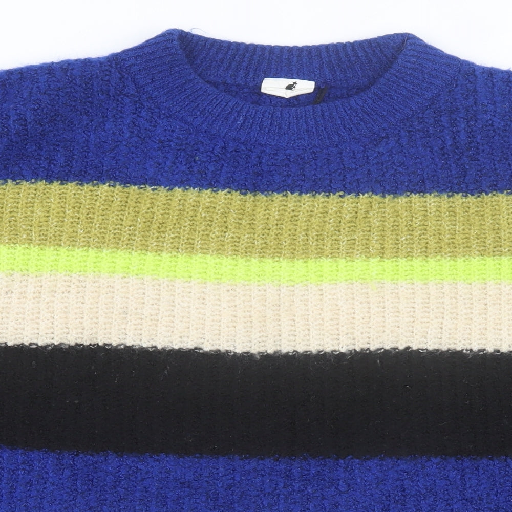 Kangol Womens Multicoloured Crew Neck Striped Acrylic Pullover Jumper Size M