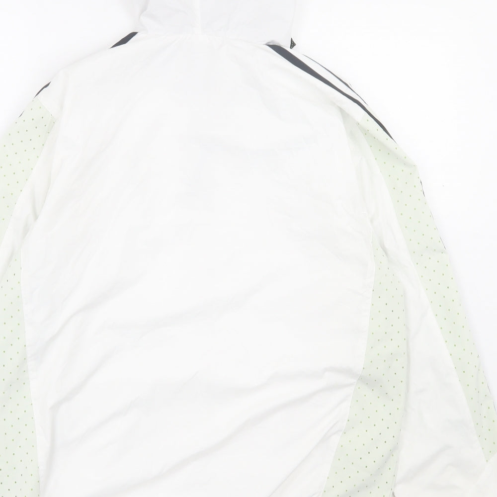 adidas Mens White Striped  Jacket  Size M  Zip