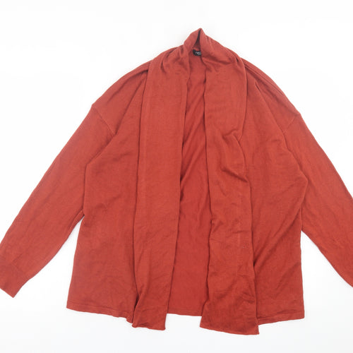 La Redoute Womens Red V-Neck  Acrylic Cardigan Jumper Size 10