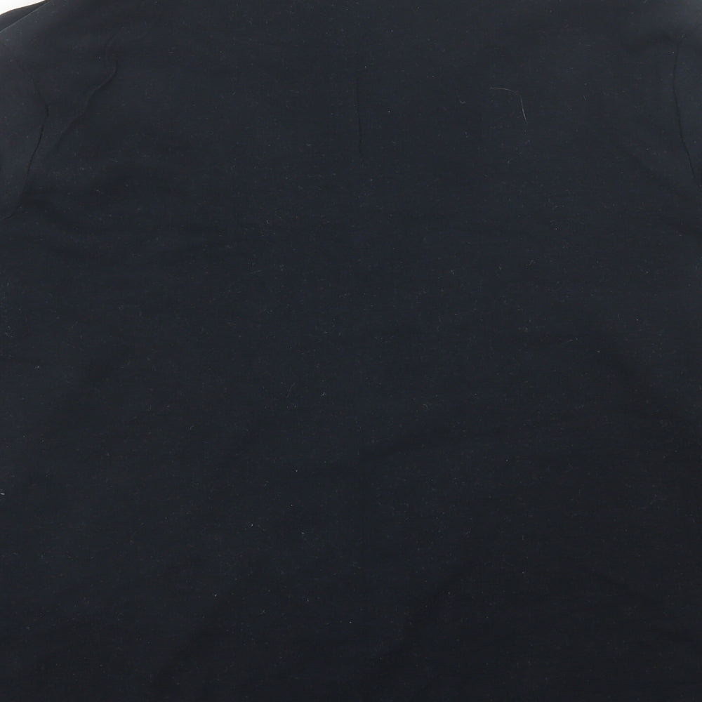 Cotton Traders Womens Black Roll Neck  Cotton Pullover Jumper Size 24