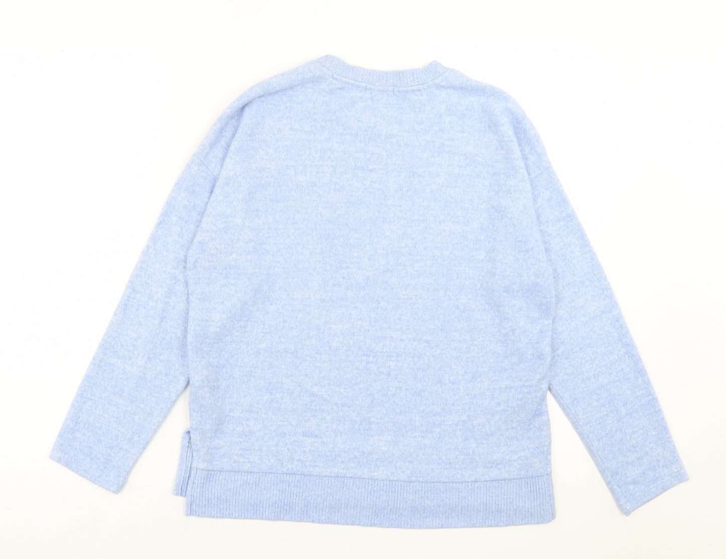 Stradivarius Womens Blue Crew Neck  Polyester Pullover Jumper Size XS