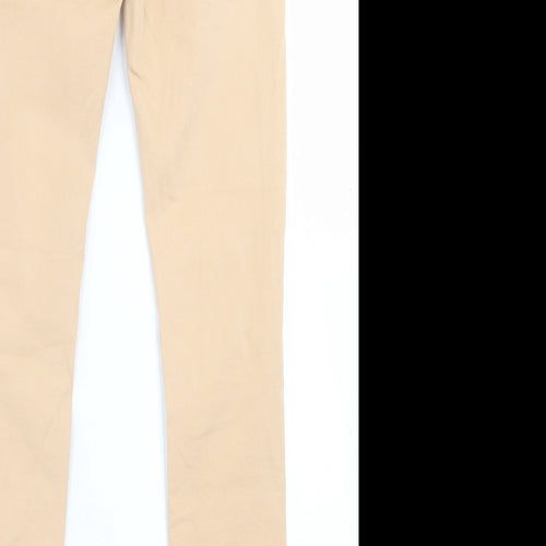 LEXXURY Womens Beige  Cotton Skinny Jeans Size XS L27 in Regular Button