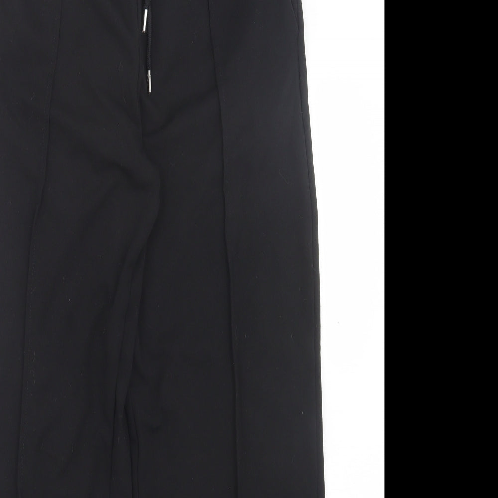 George Womens Black  Polyester Jogger Trousers Size 12 L28 in Regular Tie