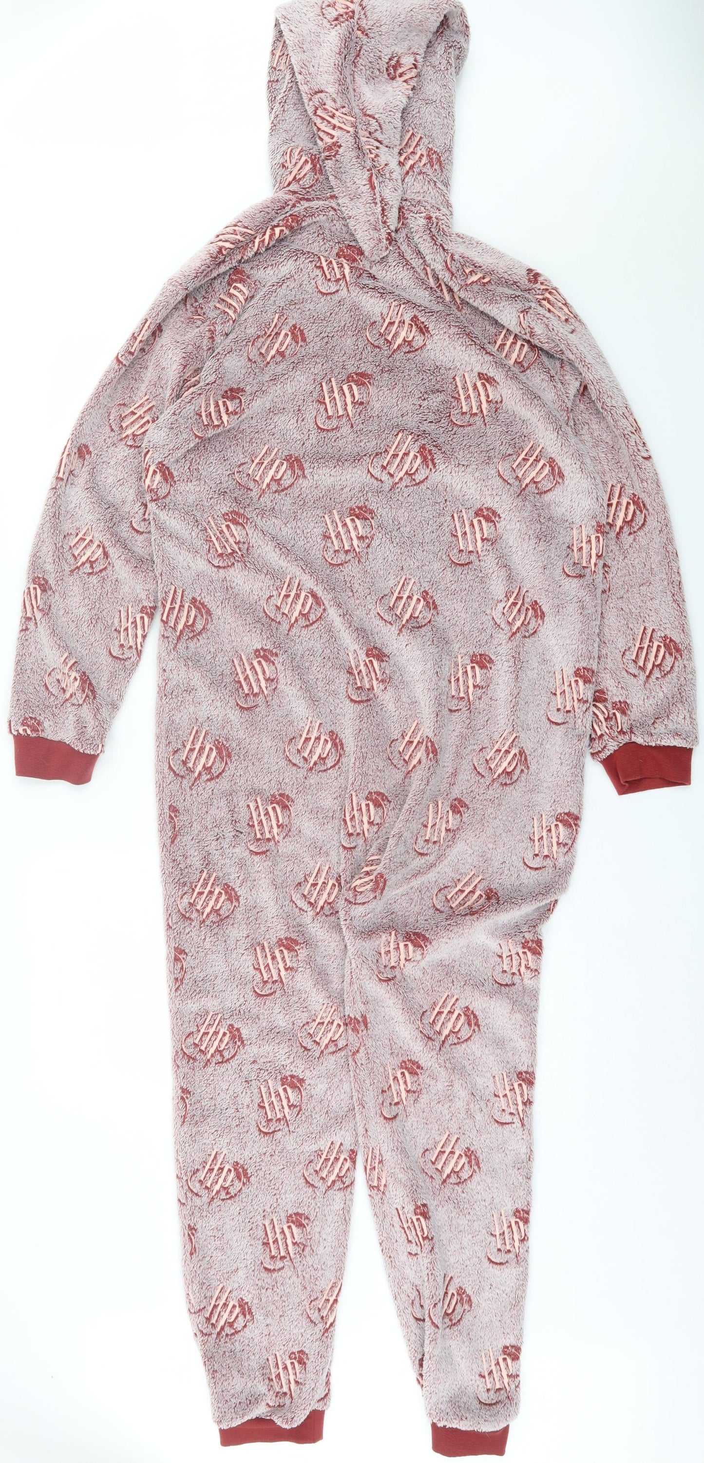 Preworn Mens Red Geometric Polyester  One Piece Size M  Zip - Harry Potter Onesie