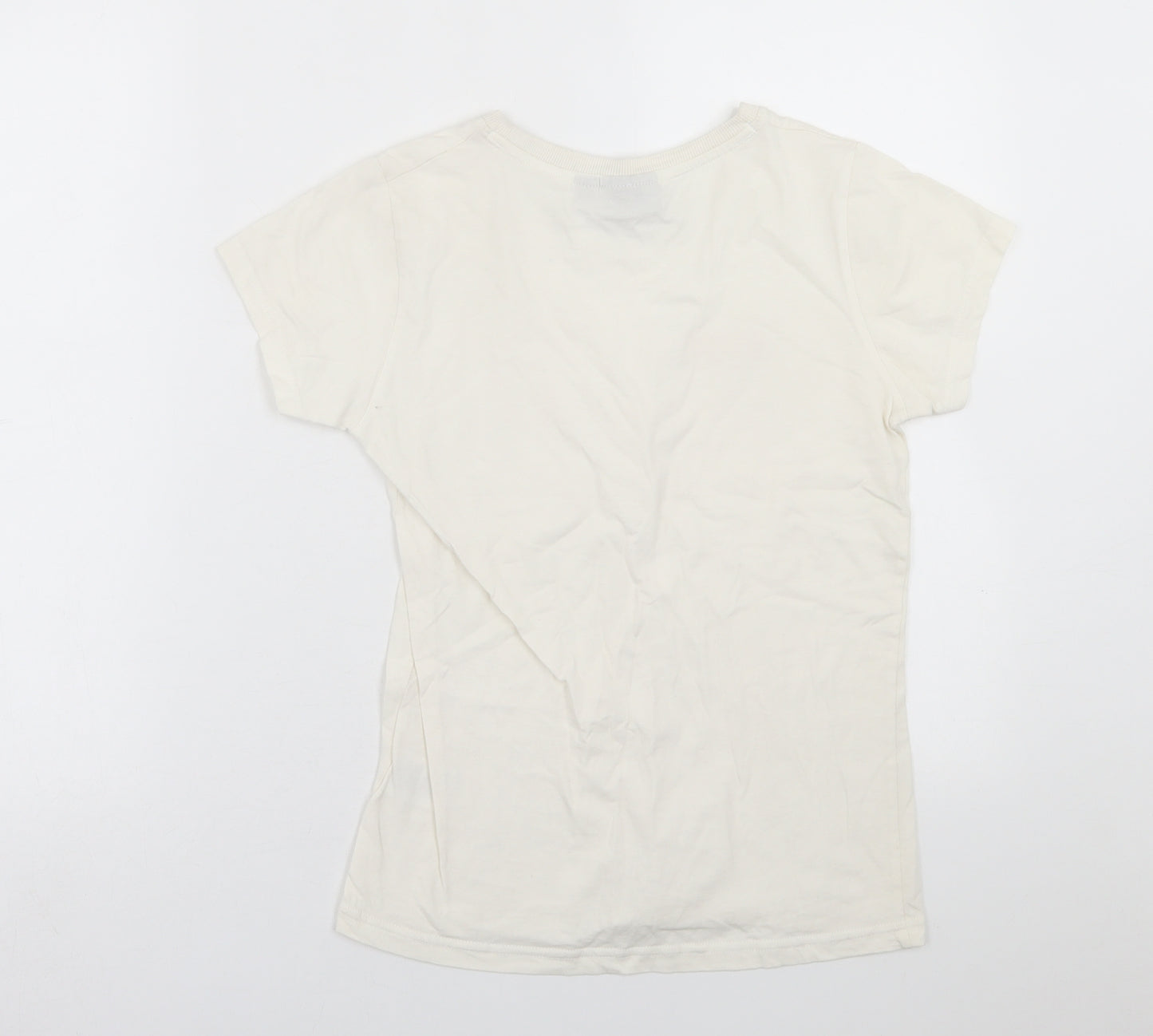 FILA Womens Ivory  Cotton Basic T-Shirt Size XS Crew Neck