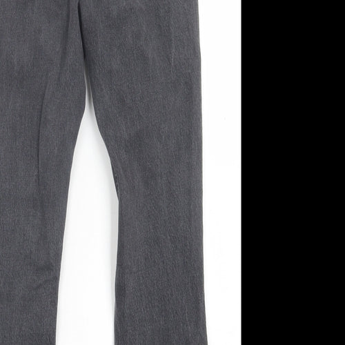 Topshop Womens Black  Cotton Straight Jeans Size 28 in L30 in Regular Button