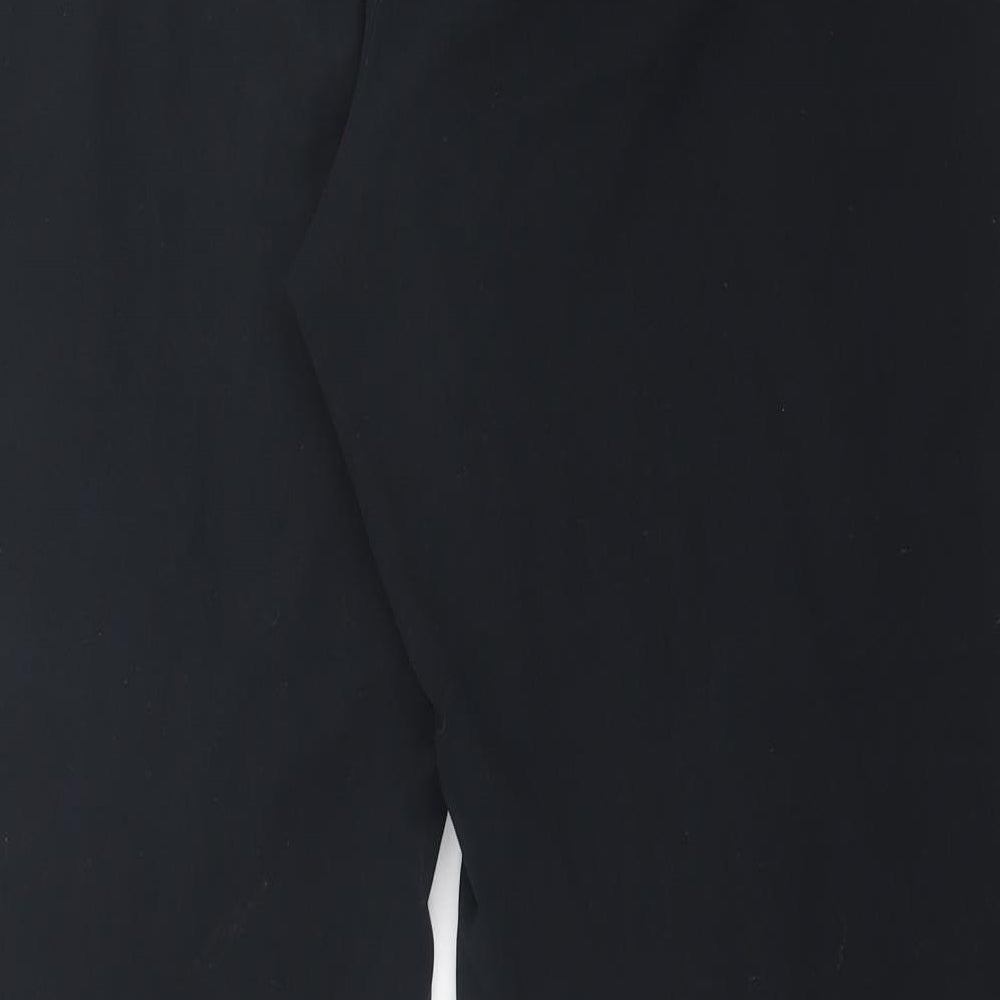 Marks and Spencer Womens Black  Polyester Trousers  Size 16 L30 in Regular Hook & Eye