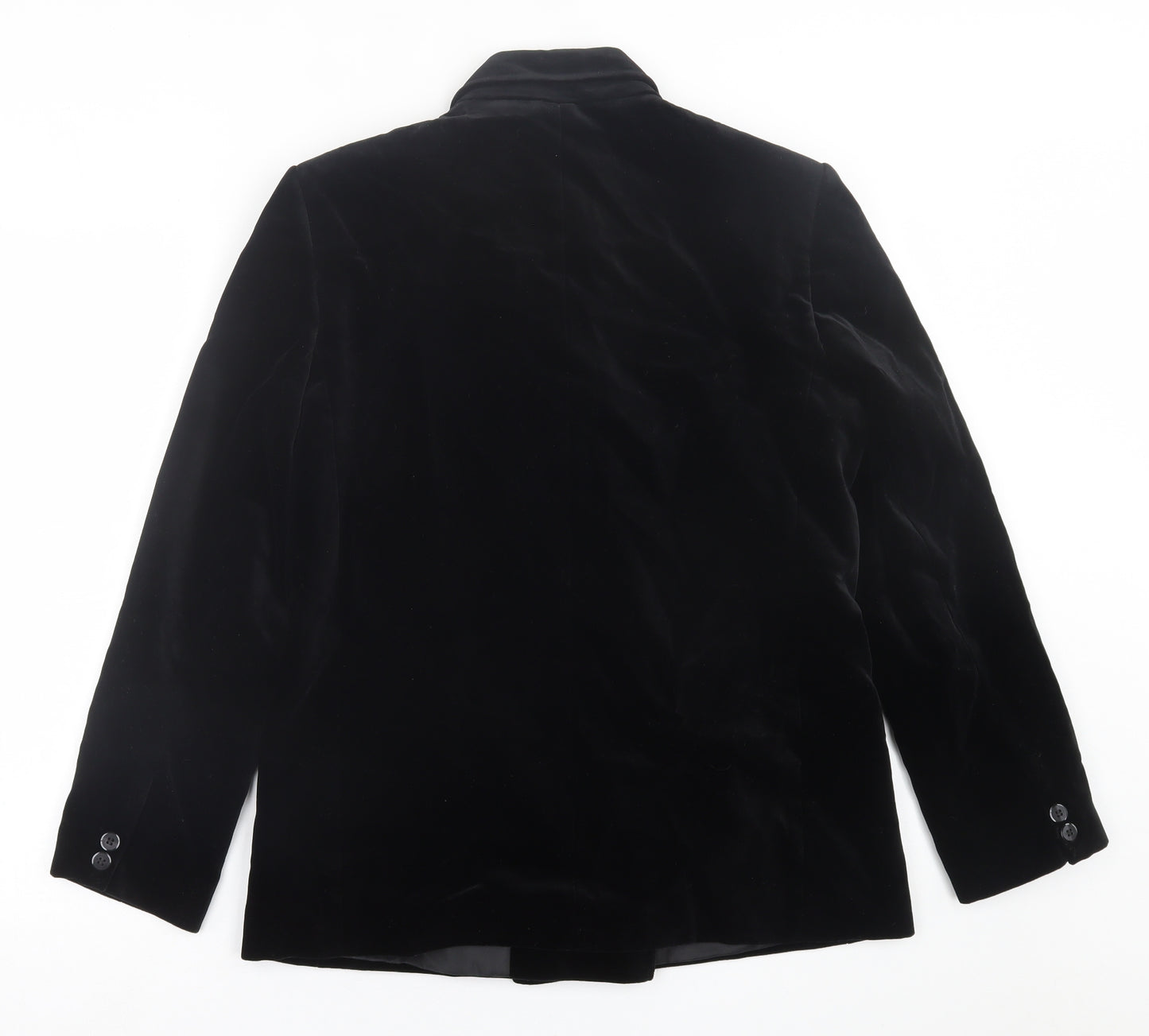 St. Michael Womens Black   Jacket Blazer Size 14  Button