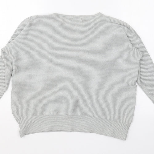 Primark Womens Grey Crew Neck  Viscose Pullover Jumper Size 10