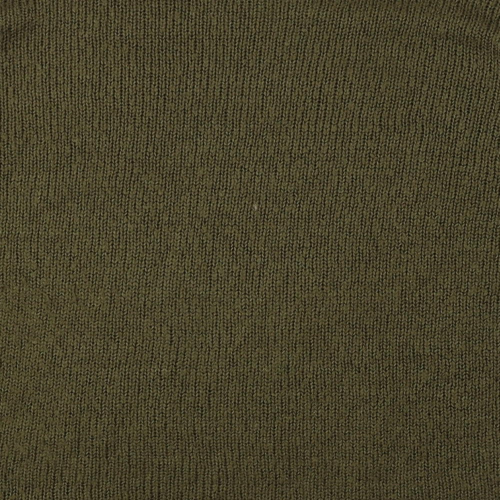 New Look Womens Green Crew Neck  Acrylic Pullover Jumper Size L