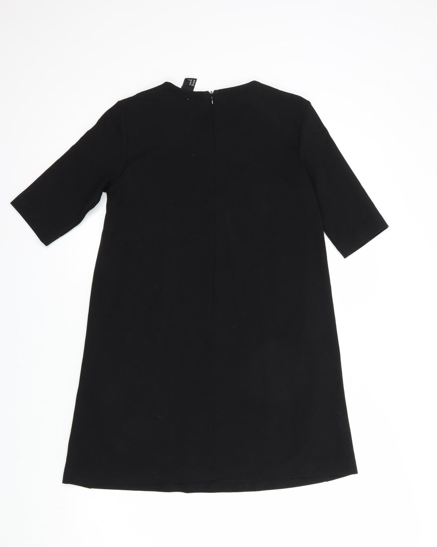 H&M Womens Black  Viscose Shift  Size XS  Round Neck Zip