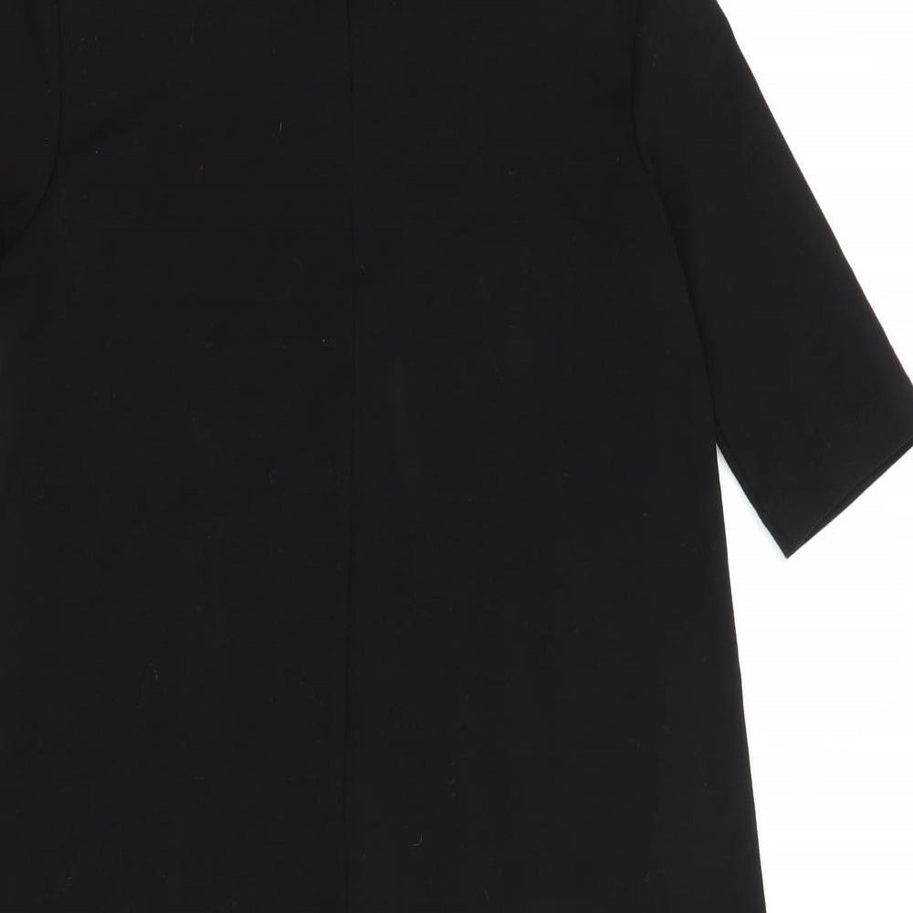 H&M Womens Black  Viscose Shift  Size XS  Round Neck Zip