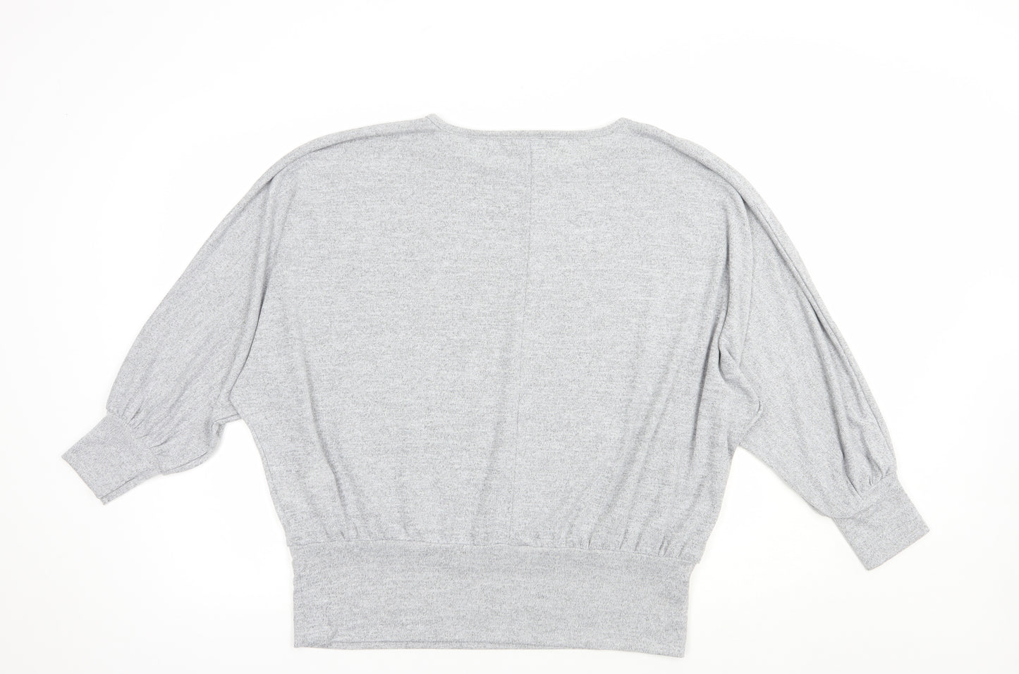 New Look Womens Grey Boat Neck  Polyester Pullover Jumper Size L