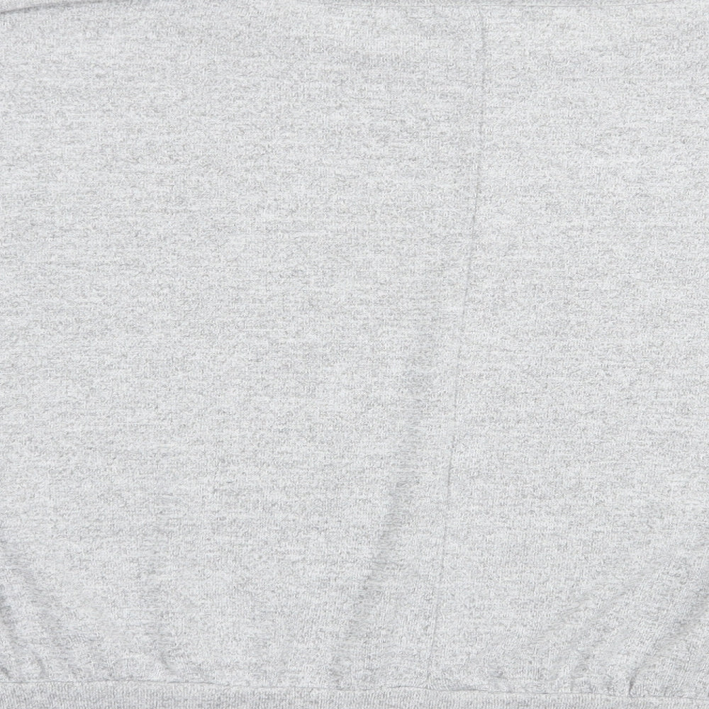 New Look Womens Grey Boat Neck  Polyester Pullover Jumper Size L