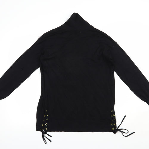 George Womens Black Collared  Viscose Cardigan Jumper Size 8