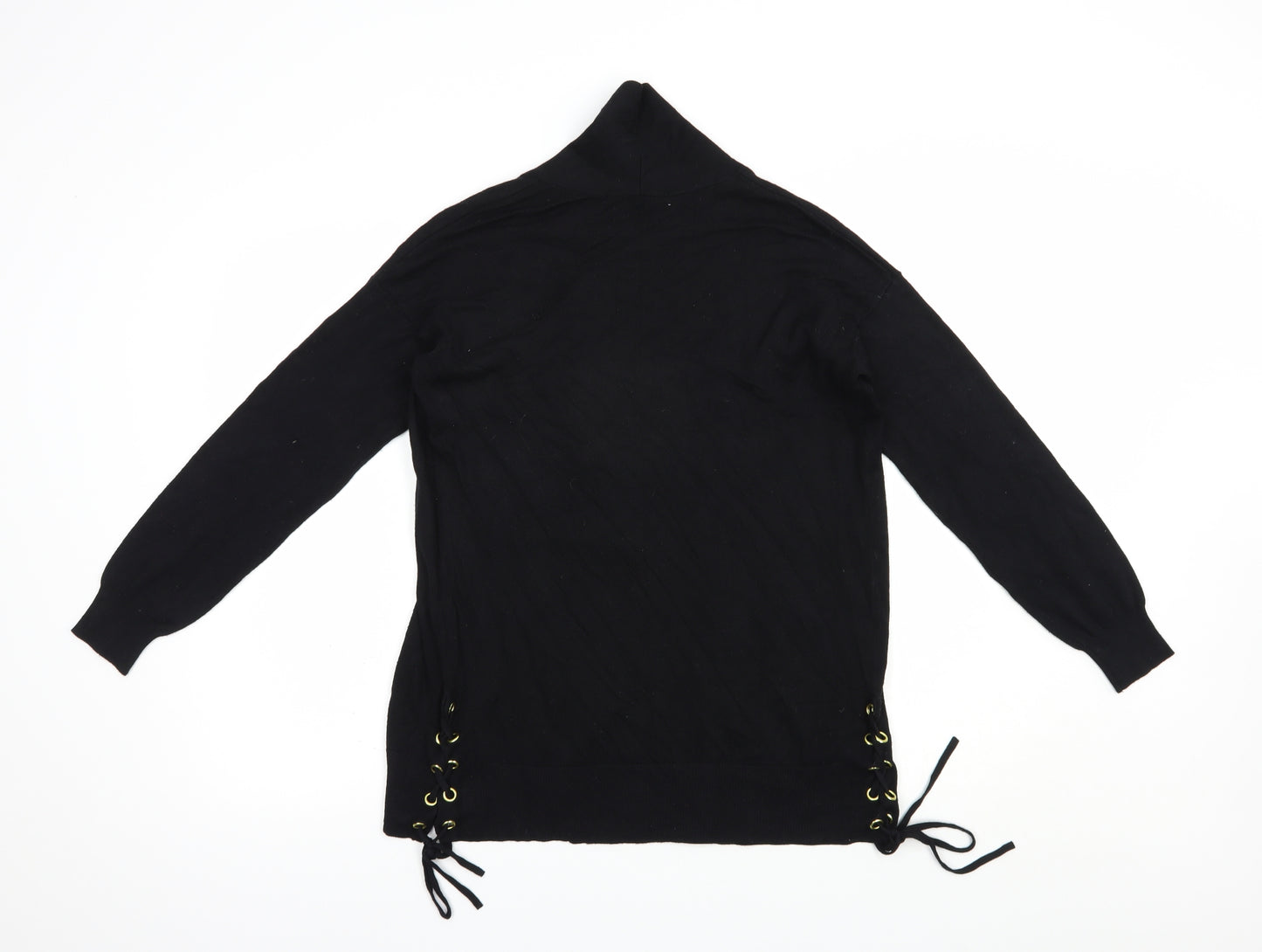 George Womens Black Collared  Viscose Cardigan Jumper Size 8