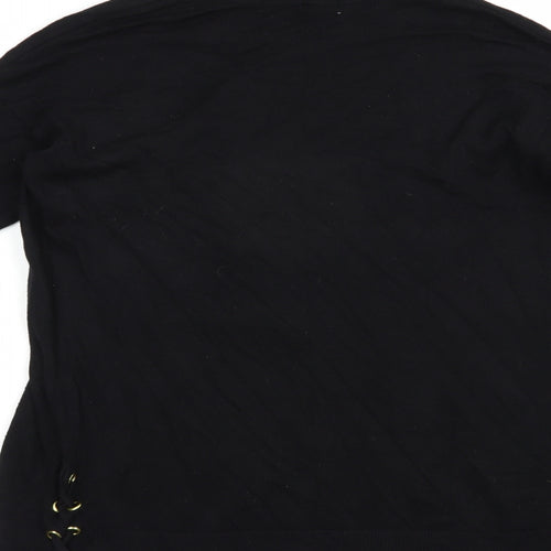 George Womens Black Collared  Viscose Cardigan Jumper Size 8