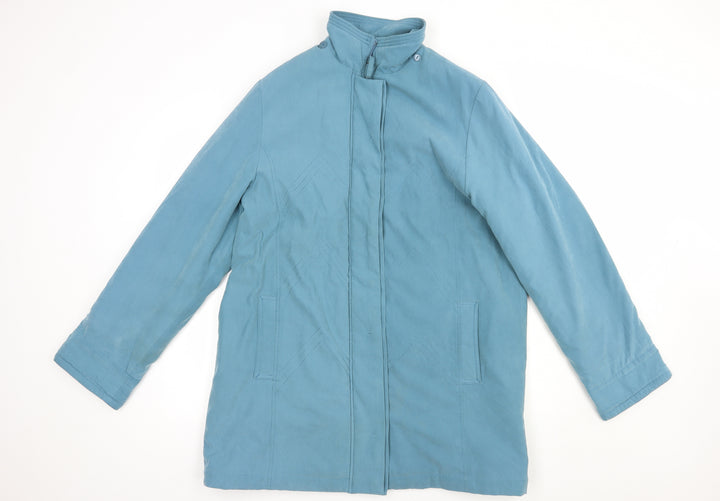 Klass Womens Green Parka Coat Size L Zip