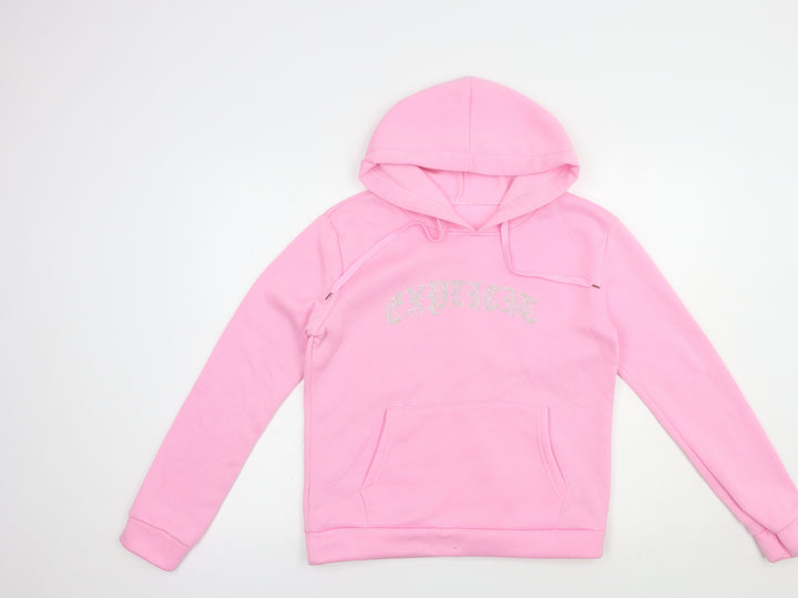 SheIn Womens Pink Polyester Pullover Hoodie Size M Pullover