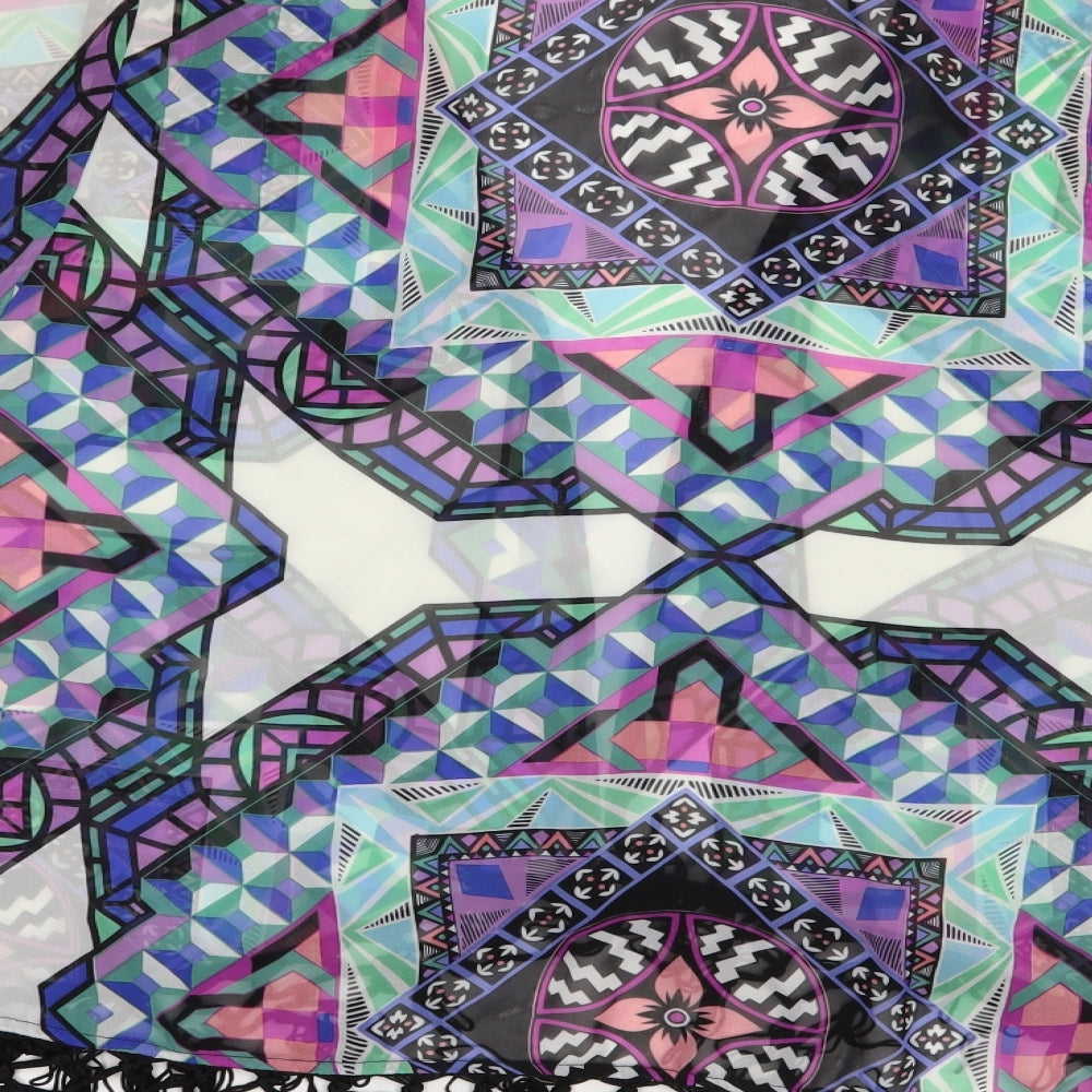 Atmosphere Womens Multicoloured Geometric Polyester Kimono Blouse Size S V-Neck
