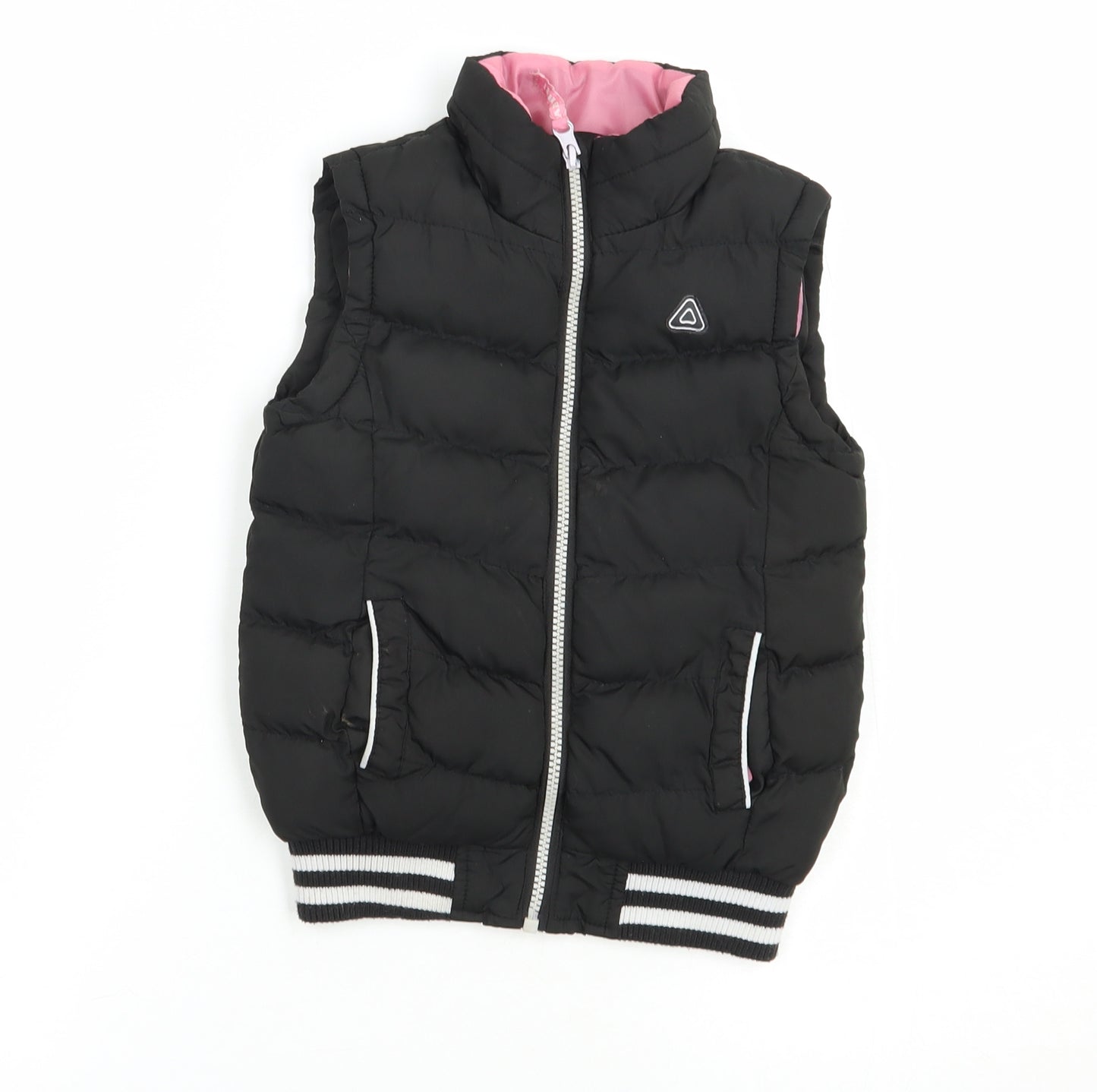Azzurri Girls Black   Gilet Waistcoat Size 4-5 Years  Zip