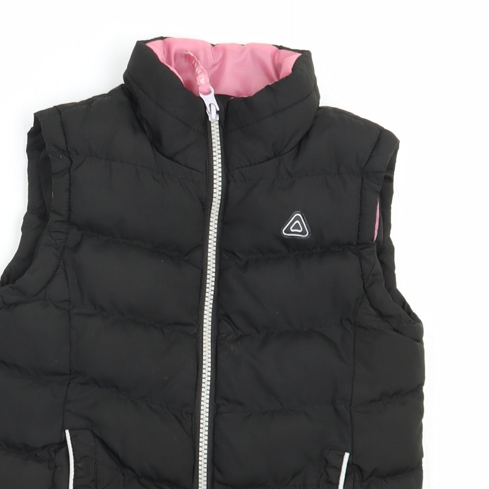 Azzurri Girls Black   Gilet Waistcoat Size 4-5 Years  Zip