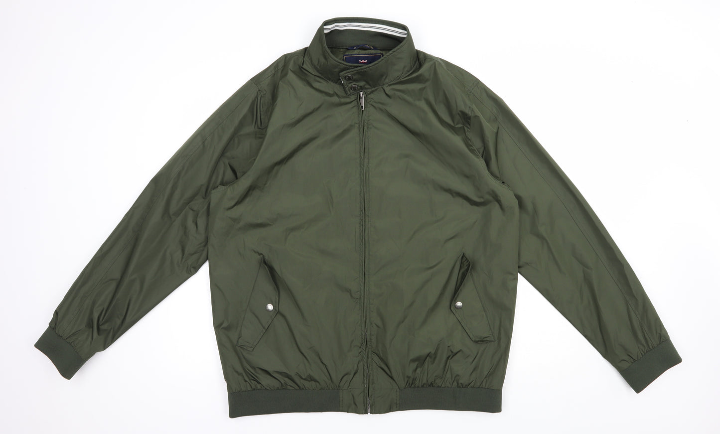 Harvey & Jones Mens Green   Bomber Jacket Jacket Size 2XL  Zip