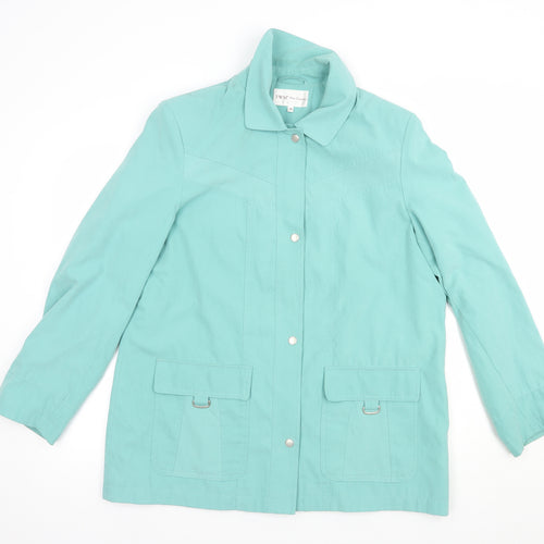 EWM Womens Green   Pea Coat Coat Size 16  Snap